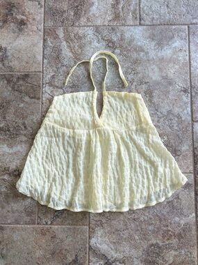 SHEIN Pale Yellow Textured Top